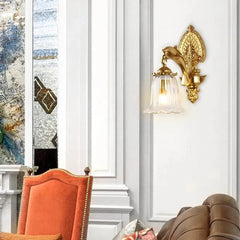 Regal Bedroom Lighting Solutions: Luxury H65 Copper Lamps for Bedside & Living Areas.