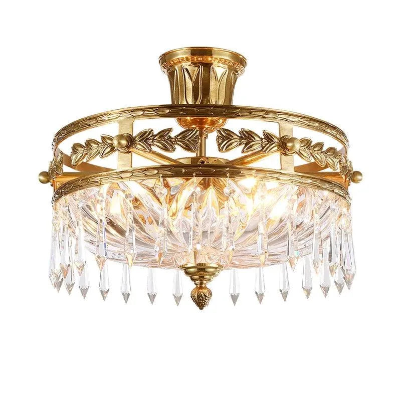 Regal European Classical Brass Ceiling Lamp: Illuminate Your Domain with Majestic Splendor. - BH Home Store