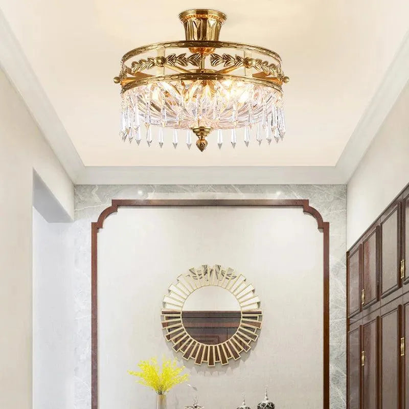 Regal European Classical Brass Ceiling Lamp: Illuminate Your Domain with Majestic Splendor. - BH Home Store