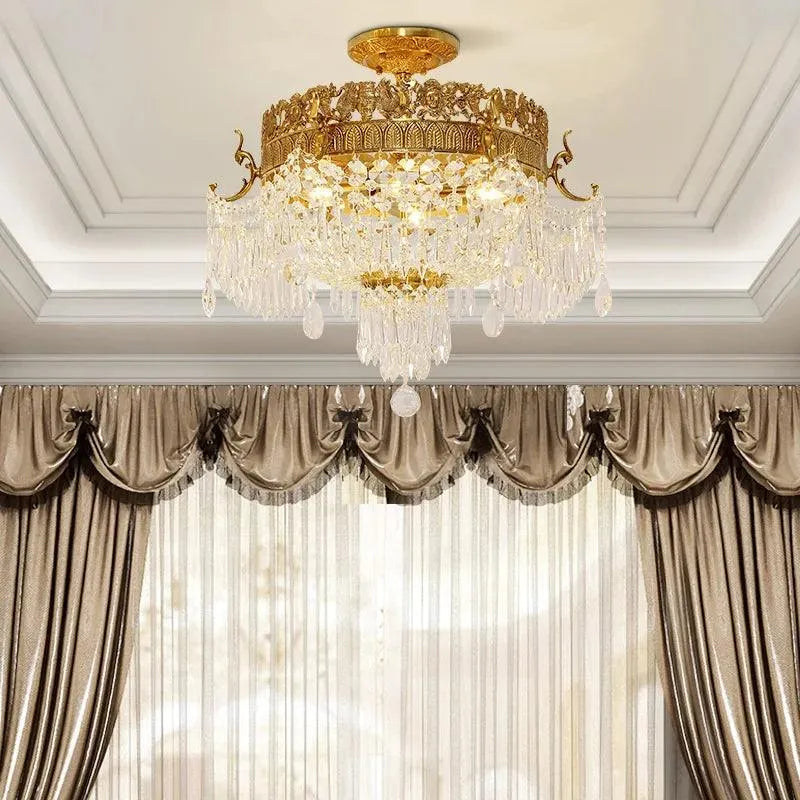Regal European Copper Chandelier: Illuminate Your Palace with Hand-Crafted Magnificence. - BH Home Store
