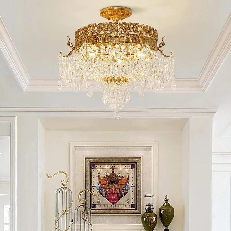 Regal European Copper Chandelier: Illuminate Your Palace with Hand-Crafted Magnificence. - BH Home Store