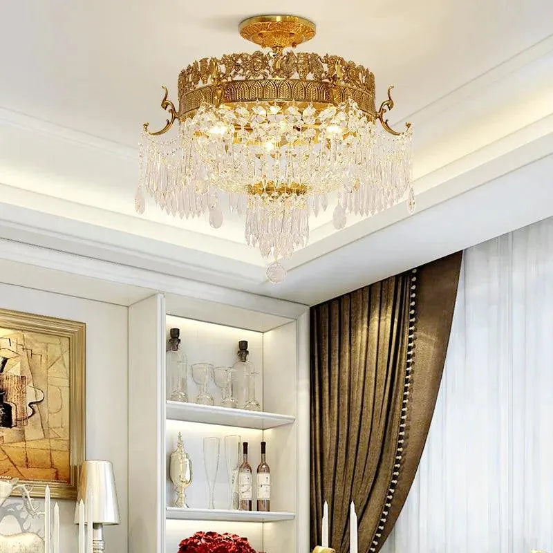 Regal European Copper Chandelier.