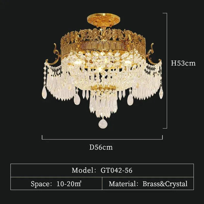 Regal European Copper Chandelier. - D56 H53cm