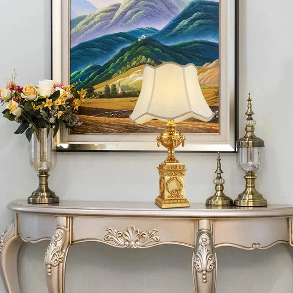 Regal European Gold Plated Nightstand Lamp, Exquisite Luxury Lighting for Dining and Bedrooms. - BH Home Store