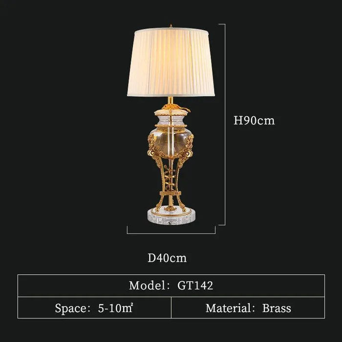 Royal European Home Decor Crystal Table Lamp. - D40 H90cm