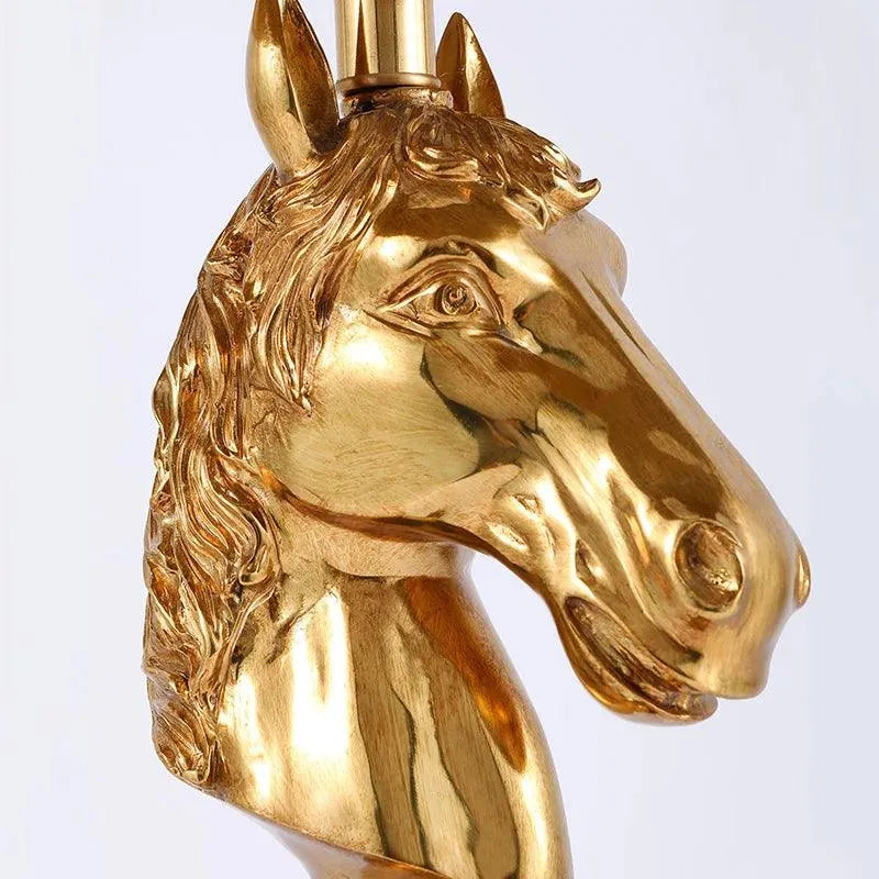 Regal European Horse Head Night Light, Luxury Marble Base Table Lamp for Bedside. - BH Home Store