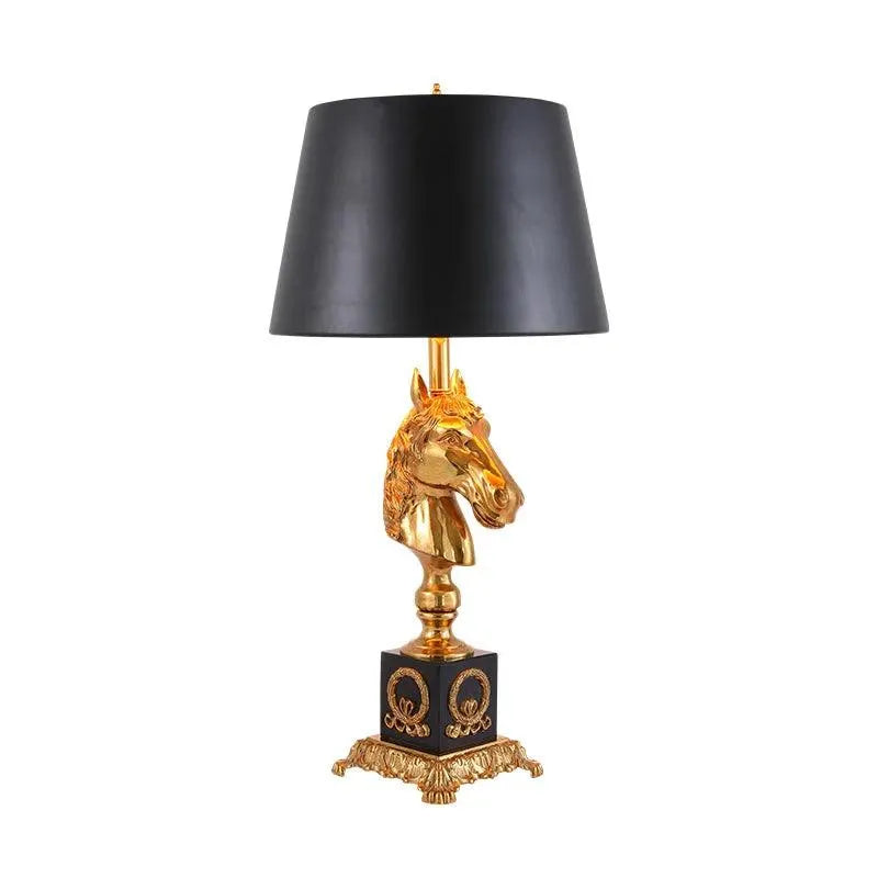 Regal European Horse Head Night Light, Luxury Marble Base Table Lamp for Bedside. - BH Home Store