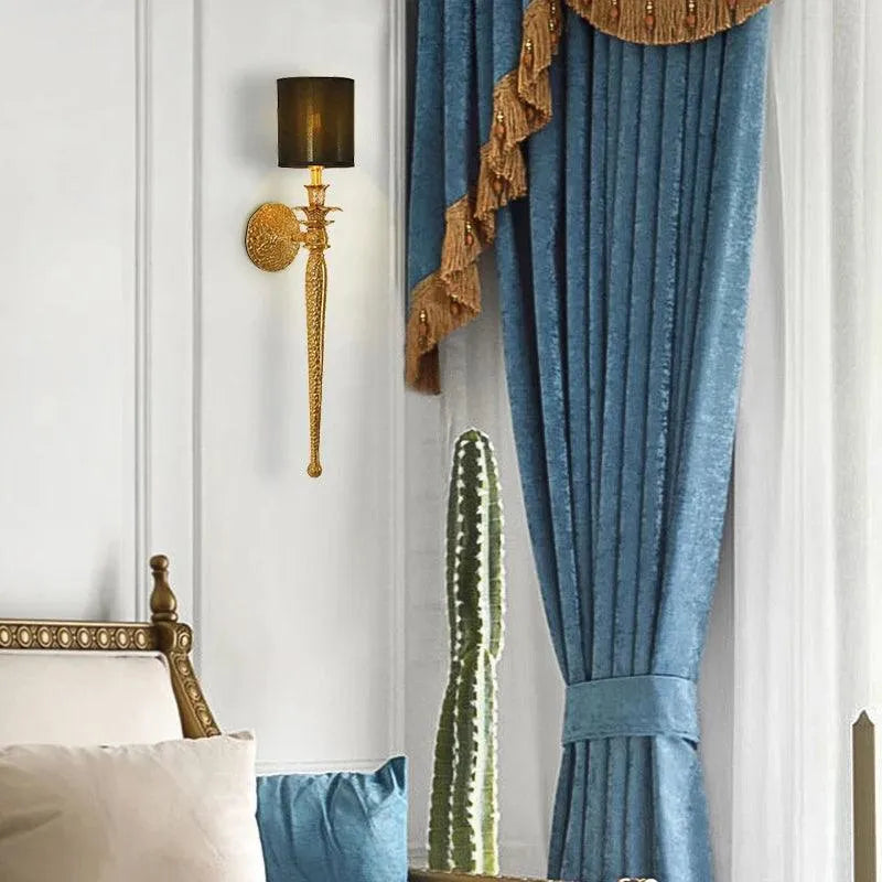 Regal French Hotel Bedroom Bedside Copper Wall Light Fixture Adds Charm to Your Noble Sanctuary. - BH Home Store