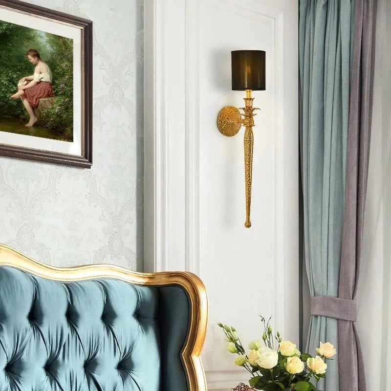 Regal French Hotel Bedroom Bedside Copper Wall Light Fixture Adds Charm to Your Noble Sanctuary. - BH Home Store