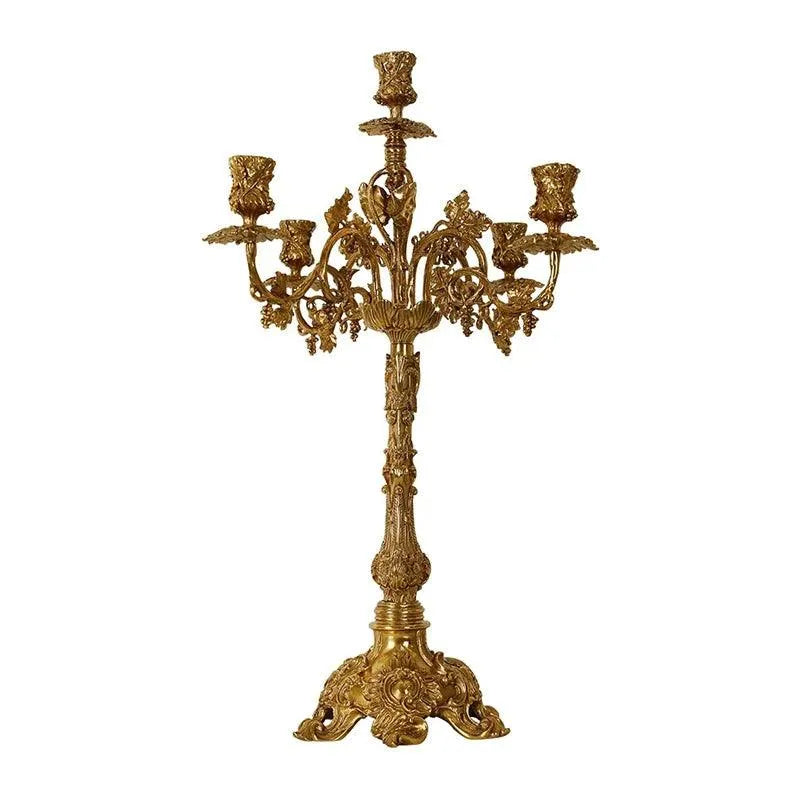Regal French Vintage Brass Candlestick - Elegance for Your European Classics Villa. - BH Home Store