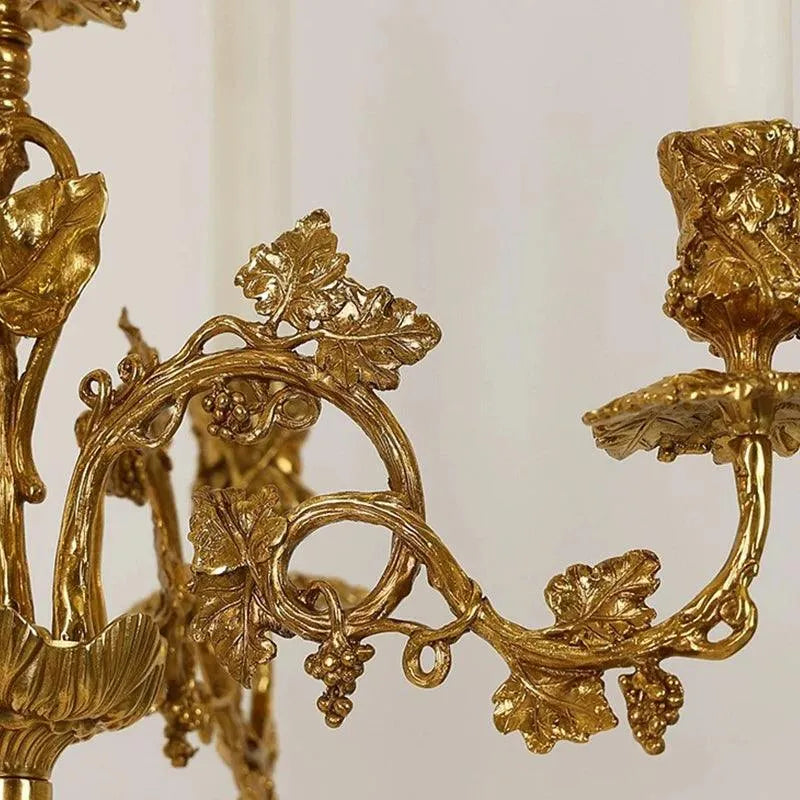Regal French Vintage Brass Candlestick - Elegance for Your European Classics Villa. - BH Home Store