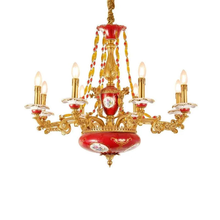 Regal French Vintage Chandelier. - 6lights D78 H67cm