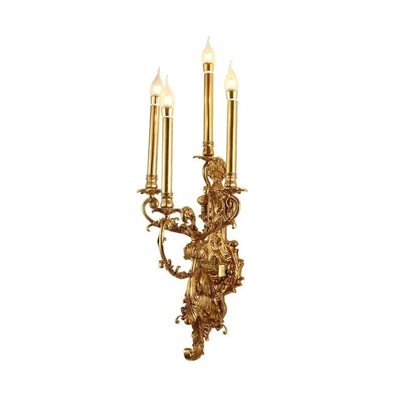 Regal Home Decor with Antique Copper Wall Lamps, Luxury Candle Light Illumination. - BH Home Store