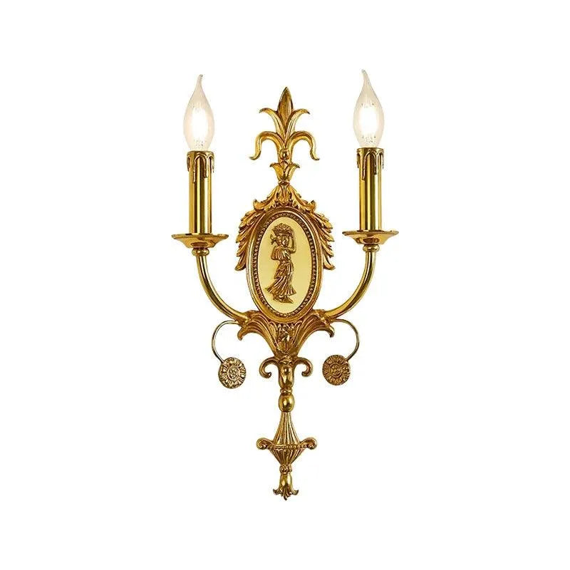 Regal Master Bedroom Brass Wall Light Sconces Create an Aura of Serenity and Sophistication. - BH Home Store