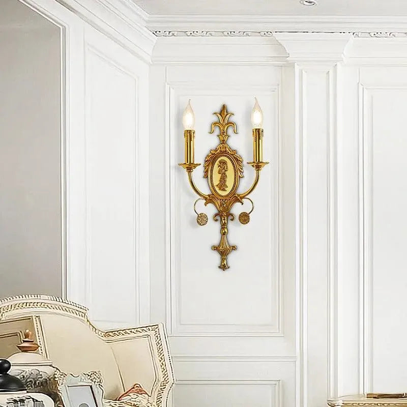 Regal Master Bedroom Brass Wall Light Sconces Create an Aura of Serenity and Sophistication. - BH Home Store