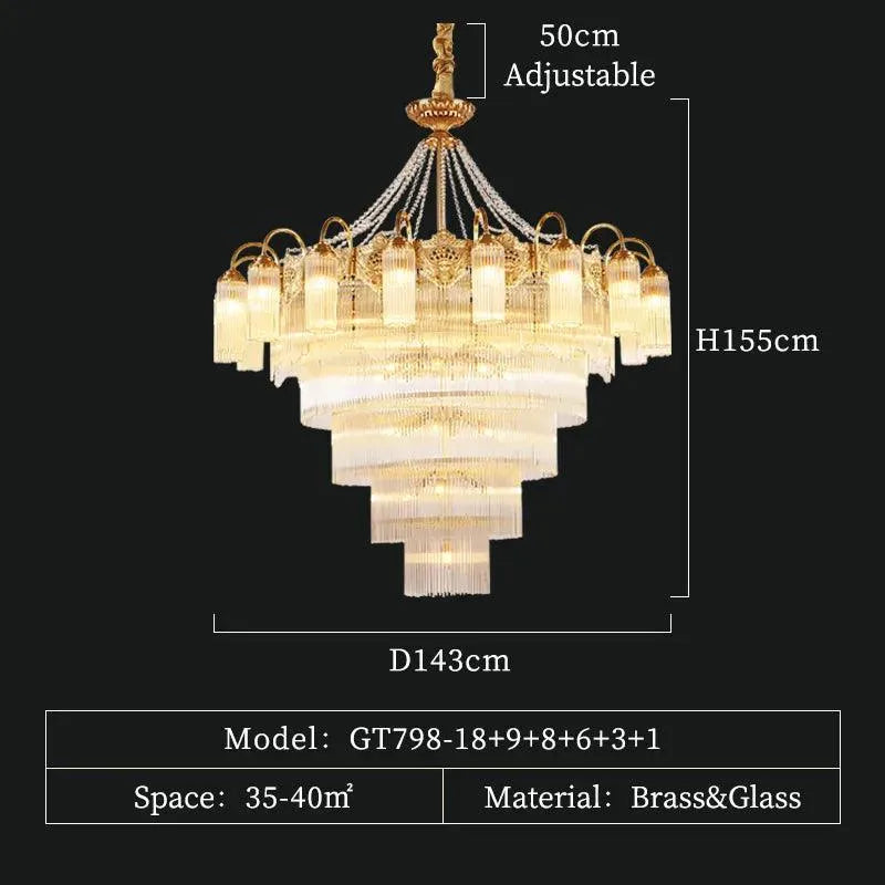 Vatican Style Brass Chandelier. - BH Home Store