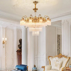Vatican Style Brass Chandelier.