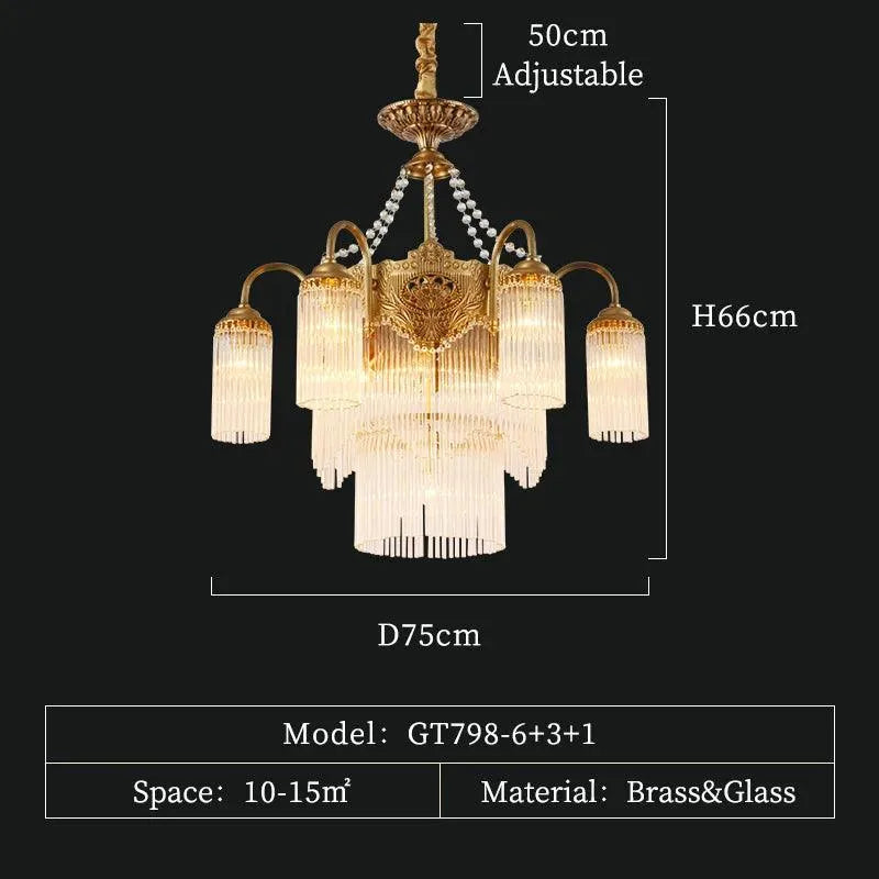 Vatican Style Brass Chandelier. - BH Home Store