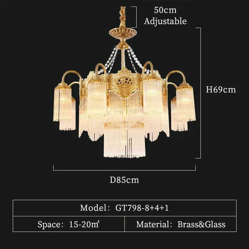 Vatican Style Brass Chandelier. - BH Home Store