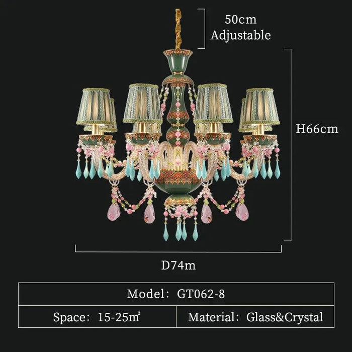 Regal European Crystal Pendant. - 8lights D74 H66cm