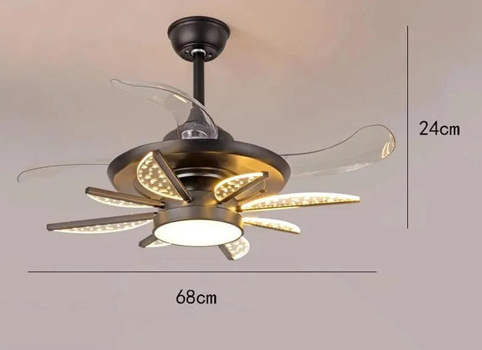 Modern Ceiling Fans with Light. - A size 6 heads / 110V