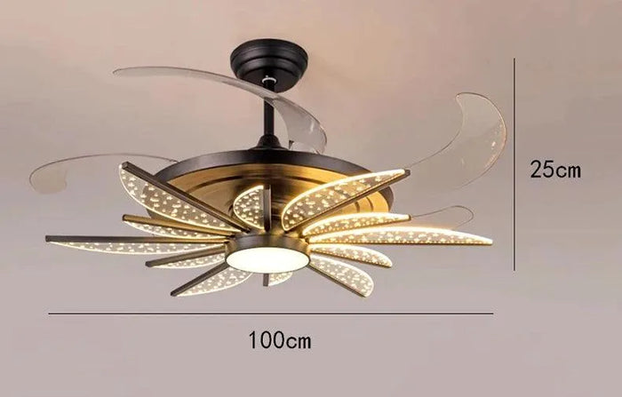 Modern Ceiling Fans with Light. - A size 10 heads / 110V