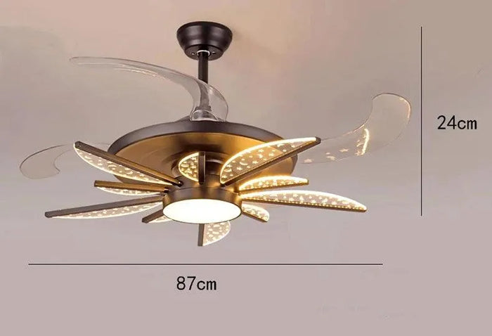 Modern Ceiling Fans with Light. - A size 8 heads / 110V