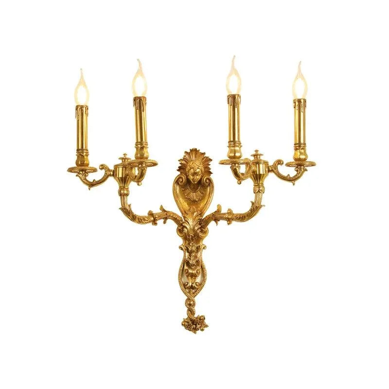 Retro Luxury Golden Copper Wall Light - European Style for Villa and Home. - BH Home Store