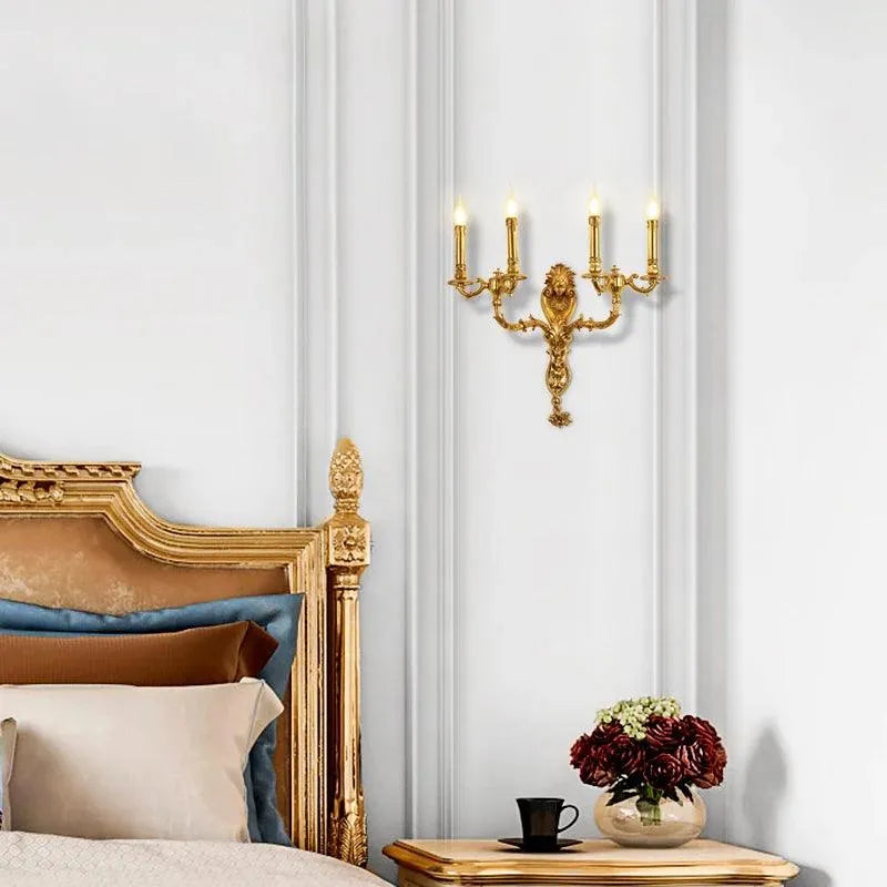 Retro Luxury Golden Copper Wall Light - European Style for Villa and Home. - BH Home Store