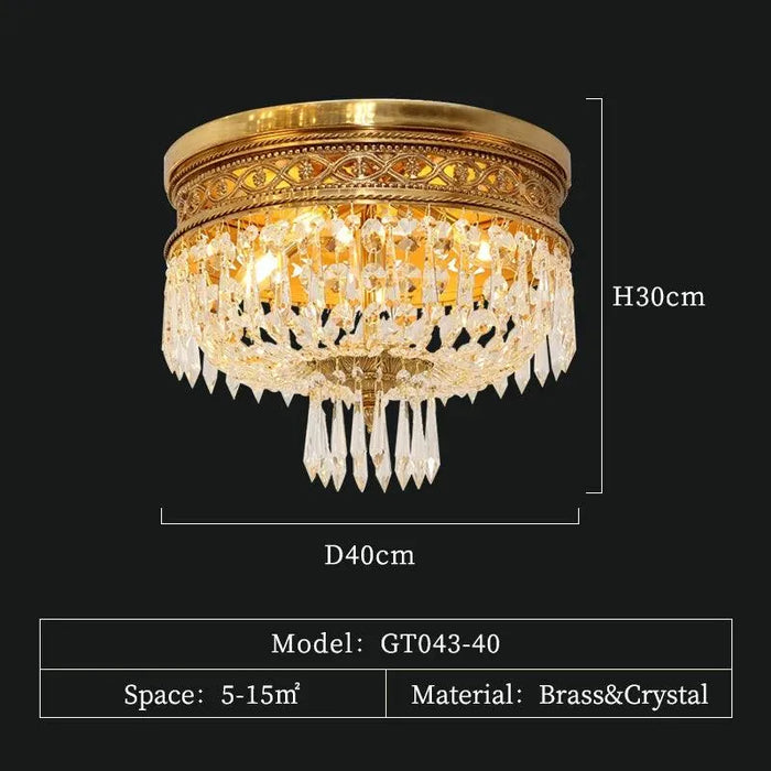 Royal Court Enchanting Crystal Ceiling Lamp. - D40 H30cm