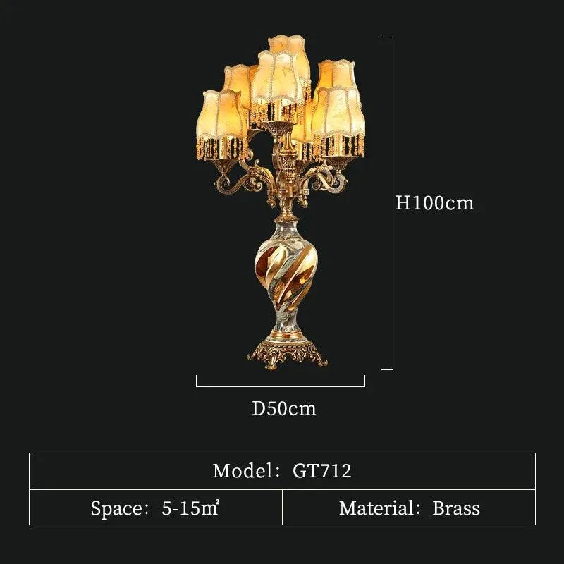 Royal European Baroque Ceramic Table Lamp - Illuminate Your Dining Experience with Timeless Elegance. - BH Home Store