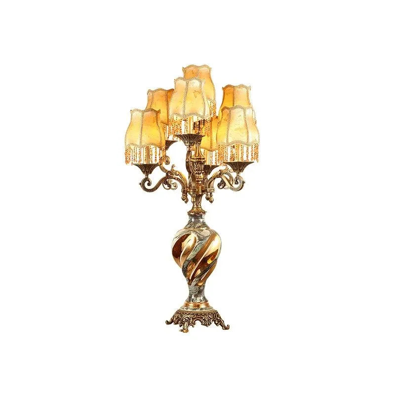 Royal European Baroque Ceramic Table Lamp - Illuminate Your Dining Experience with Timeless Elegance. - BH Home Store