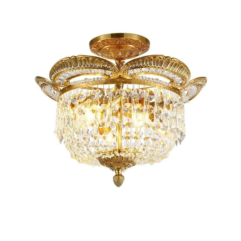 Royal European Living Room Crystal Ceiling Lamp: Illuminate Your Domain with Graceful Simplicity. - BH Home Store