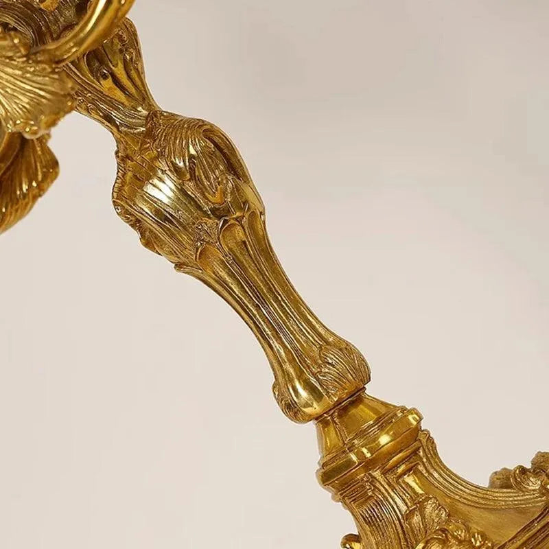 Royal French Brass Candlestick - Elevate Your Villa's Décor with Vintage Splendor. - BH Home Store