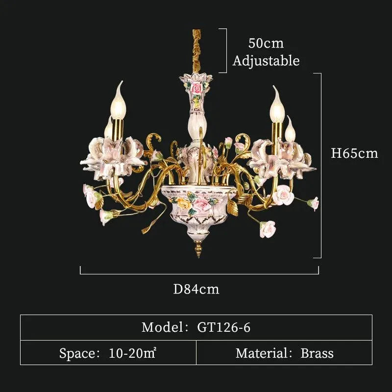 Royal Garden Brass Chandelier. - BH Home Store