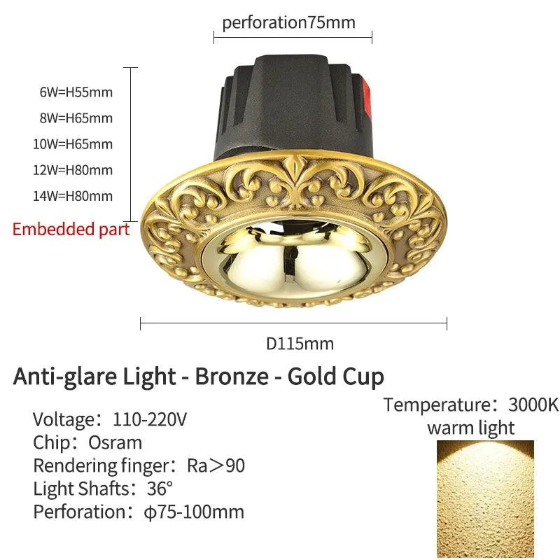 Royal Led Downlight: A Luminary Legacy of Warmth and Splendour. - BH Home Store