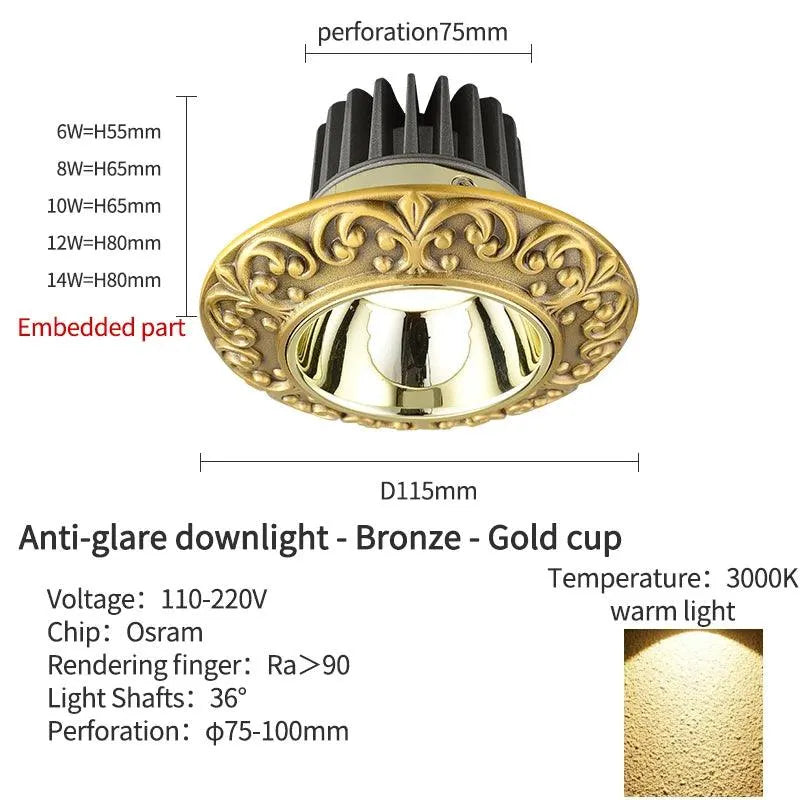 Royal Led Downlight: A Luminary Legacy of Warmth and Splendour. - BH Home Store