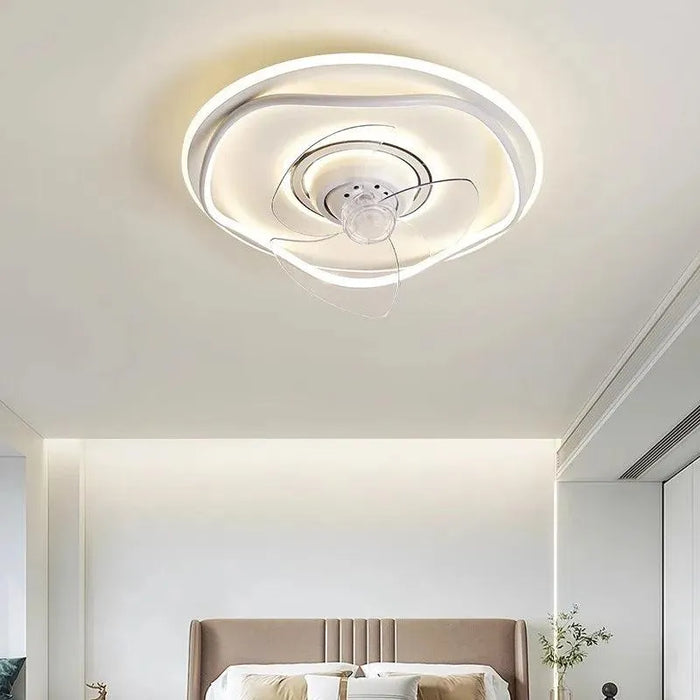 Sleek Folding Ceiling Fan with LED. - Circle / 110V