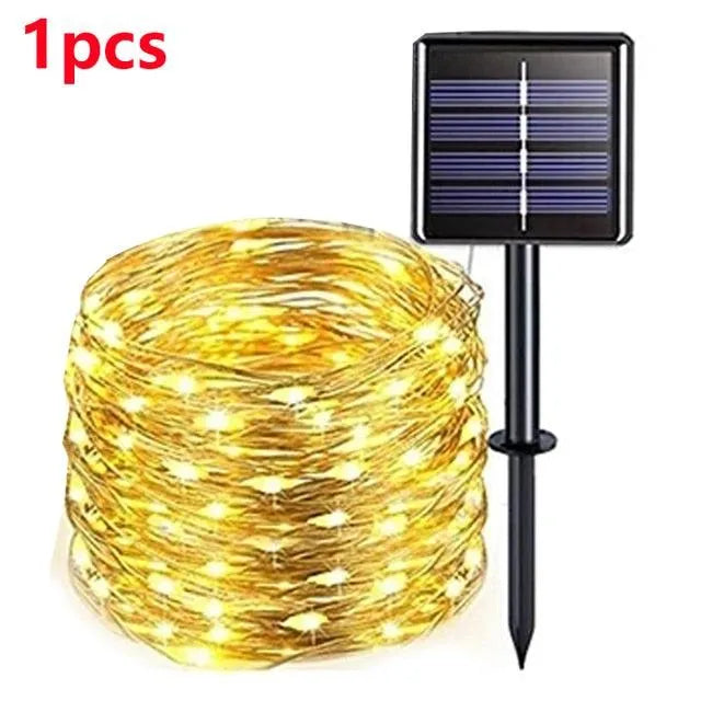 Solar-Powered LED Fairy Light String for Outdoor, Christmas, and Garden Decor. - BH Home Store