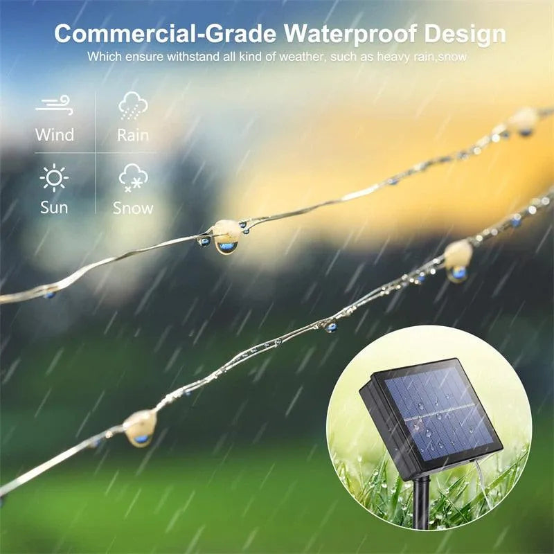 Solar-Powered LED Fairy Light String for Outdoor, Christmas, and Garden Decor. - BH Home Store