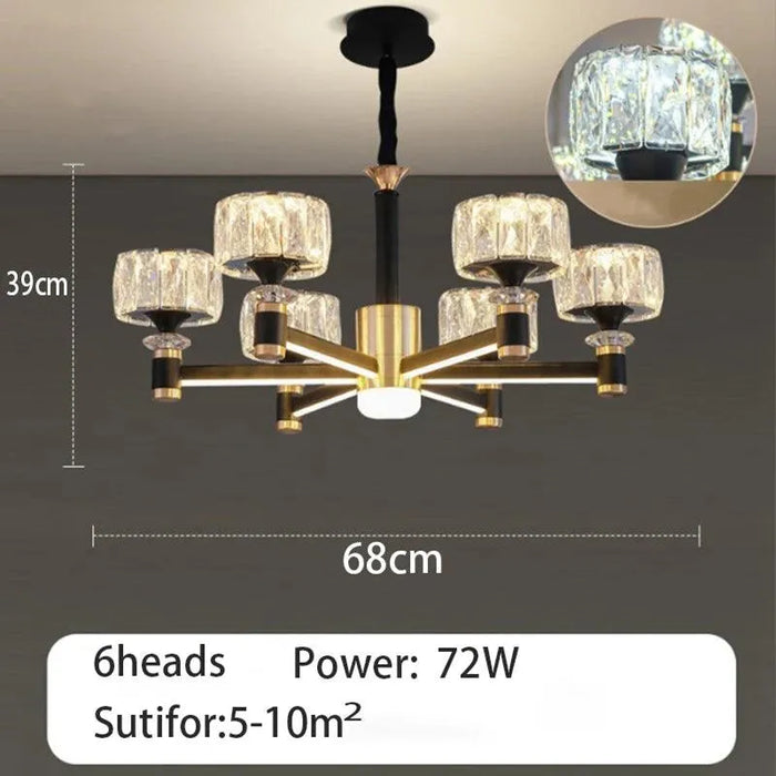Aluminum and Crysta Light. - 6Heads