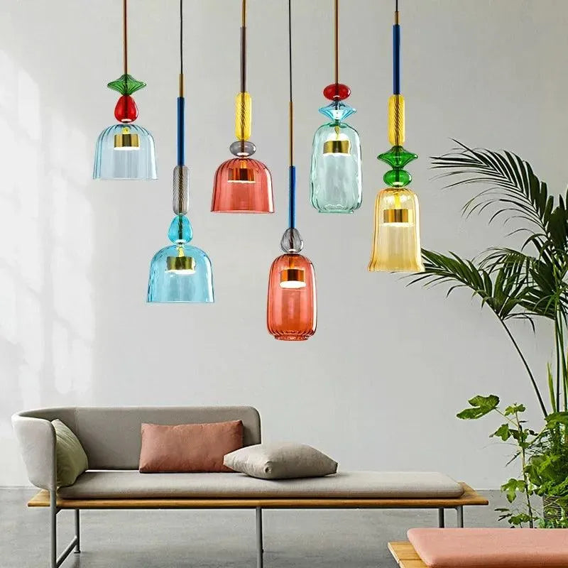 Sophisticated Candy Glass Pendant.