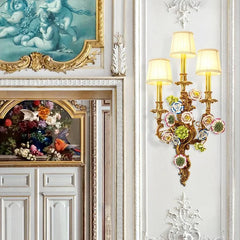 Sophisticated European Copper Wall Light, French Inspired for Living Room and Bedroom Decor.