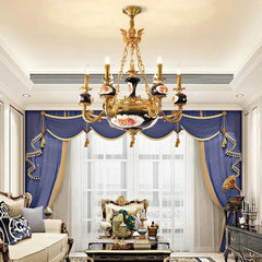 Black Ceramic Style Chandelier.
