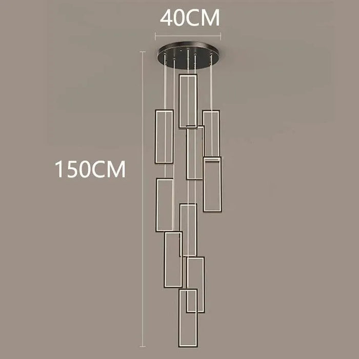 Modern Chic Contemporary Pendant - 10 head black / Cold White