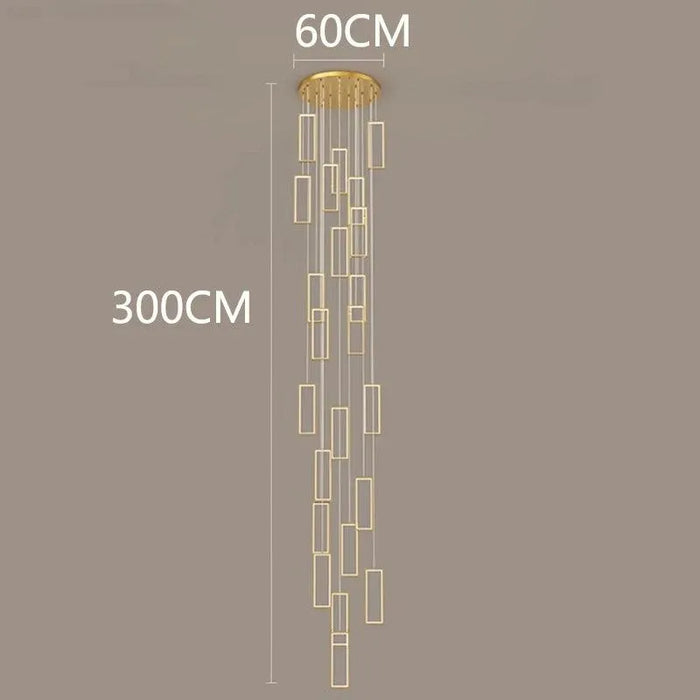 Modern Chic Contemporary Pendant - 24 head gold / Cold White