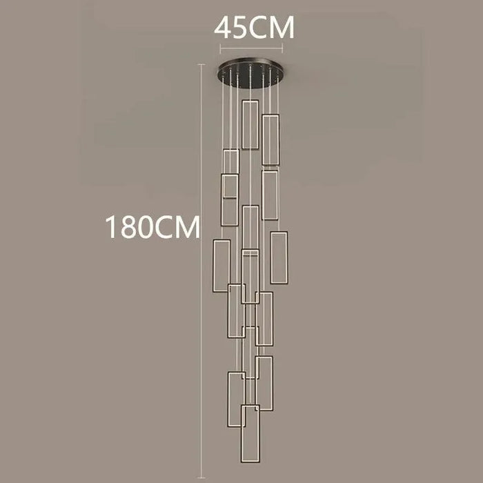 Modern Chic Contemporary Pendant - 15 head black / Cold White