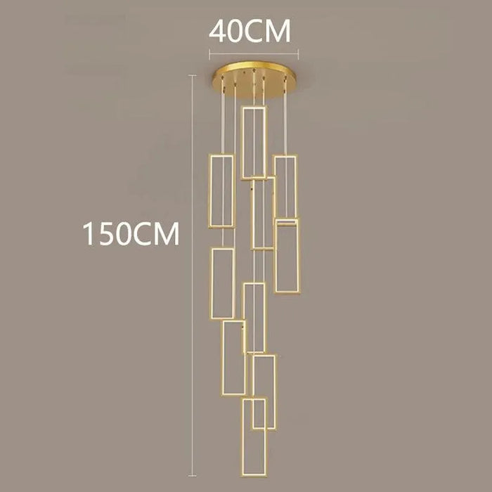 Modern Chic Contemporary Pendant - 10 head gold / Cold White