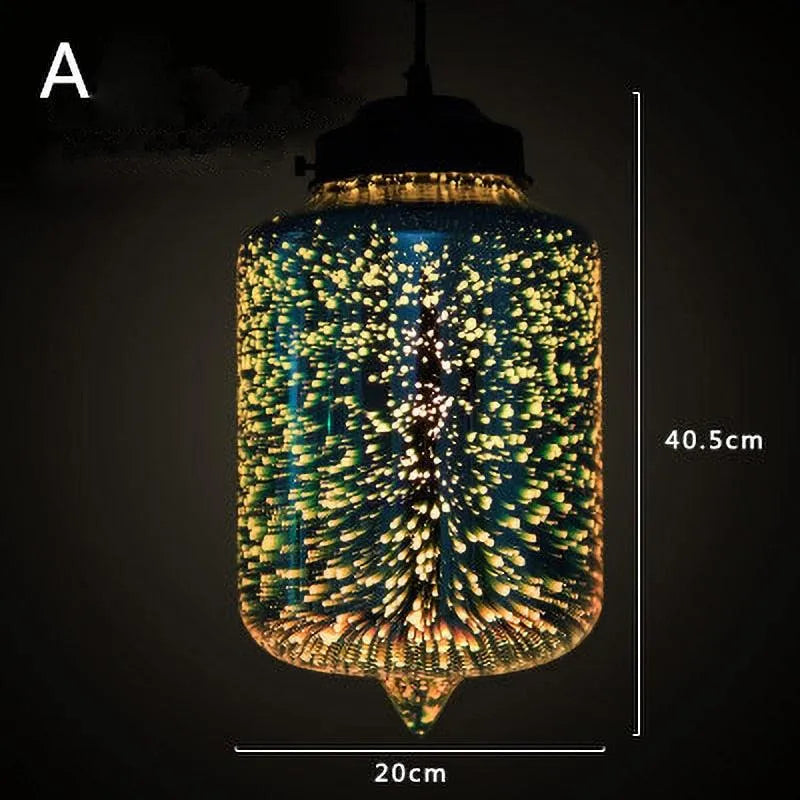 3D Fireworks Glass Pendant. - BH Home Store