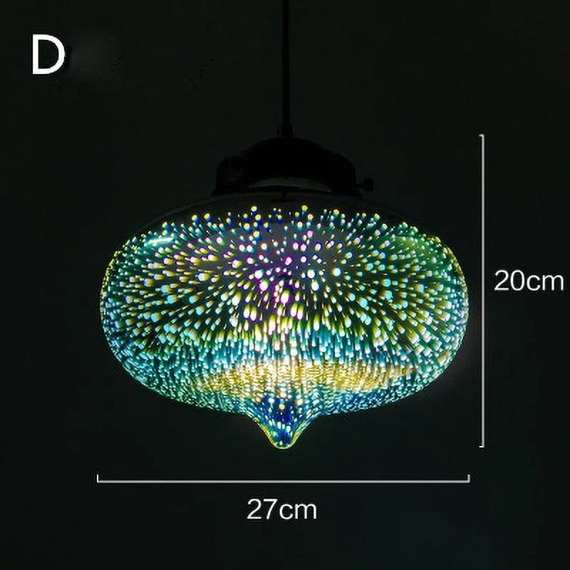 3D Fireworks Glass Pendant. - BH Home Store